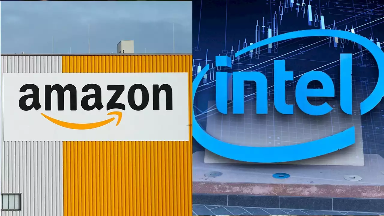 Amazon, Intel shares fall on results, forecasts