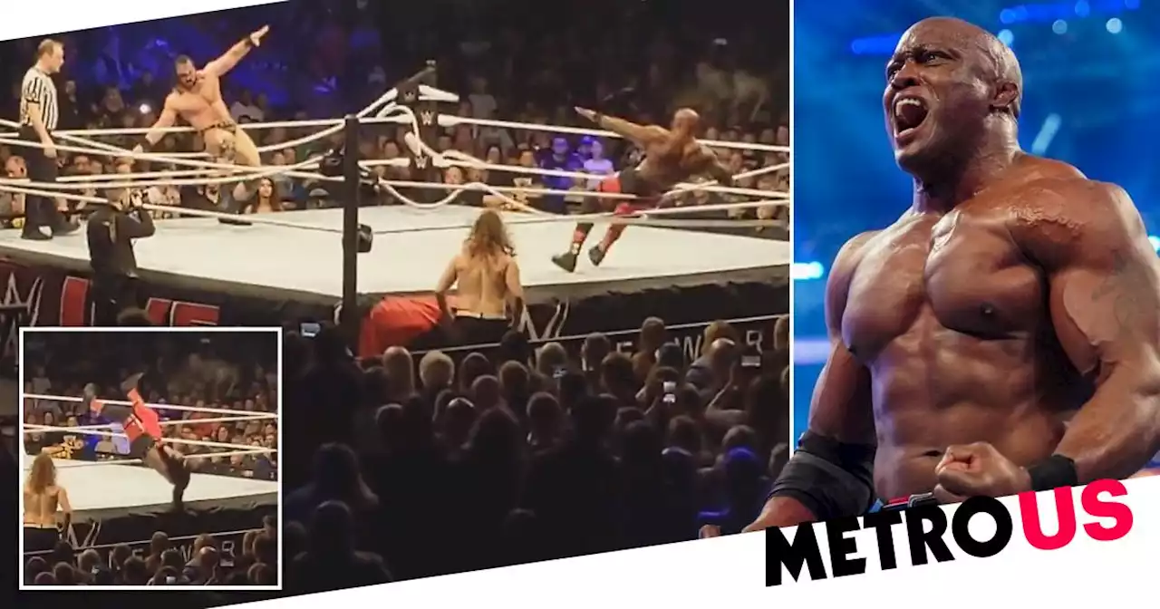 WWE star Bobby Lashley has terrifying fall as top rope snaps during UK show