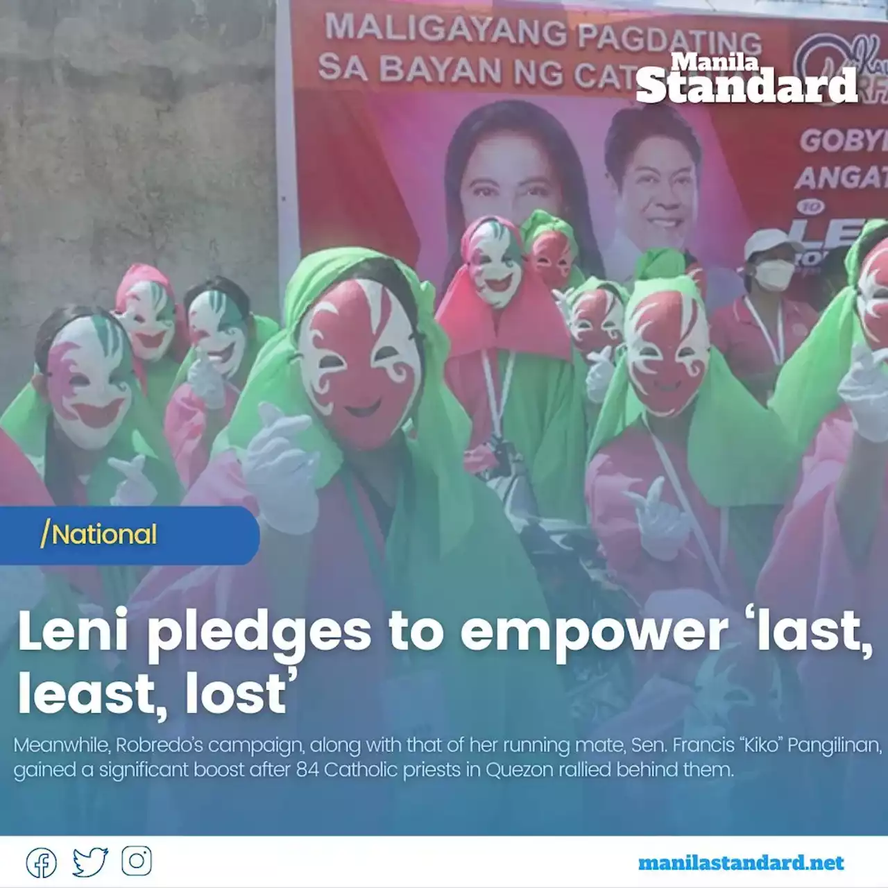 Leni pledges to empower ‘last, least, lost’