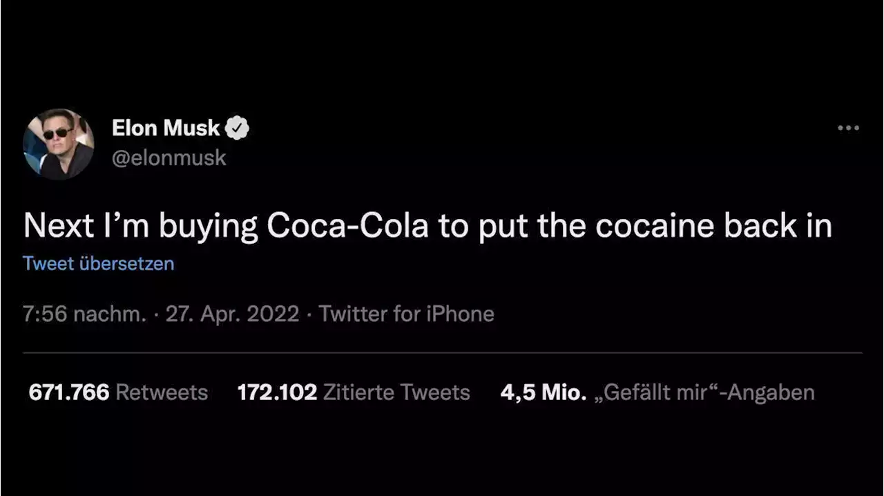 Elon Musks sprengt Twitter mit Kokain-Tweet | W&V