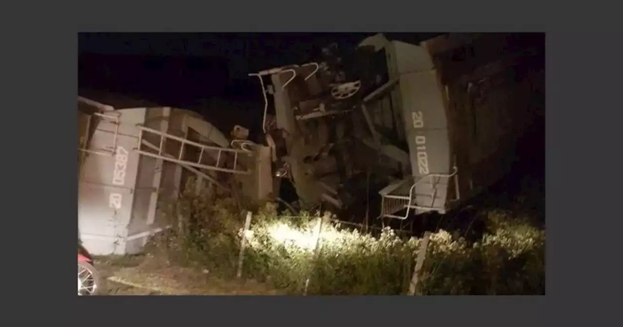 Un puente colapsó y un tren de carga se vino abajo en la entrada a Rosario