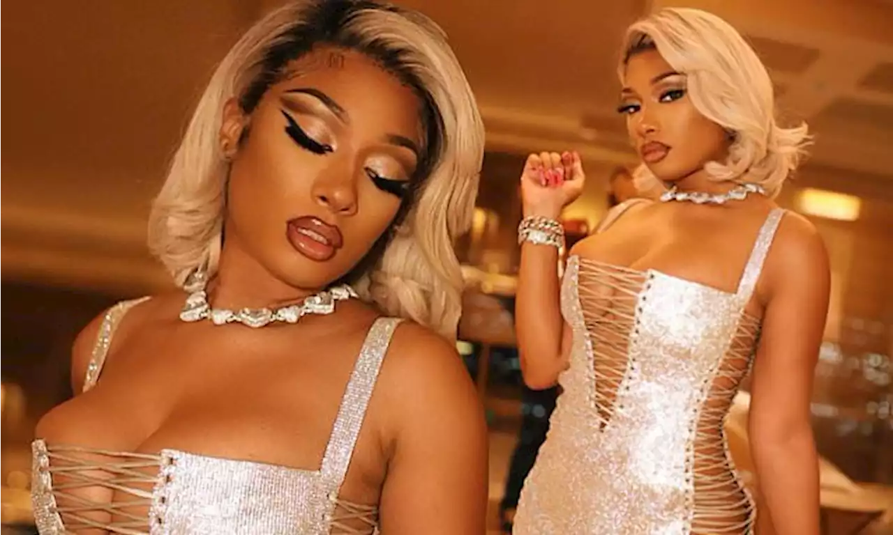 Megan Thee Stallion rocks blonde bob and mini dress before the Grammys