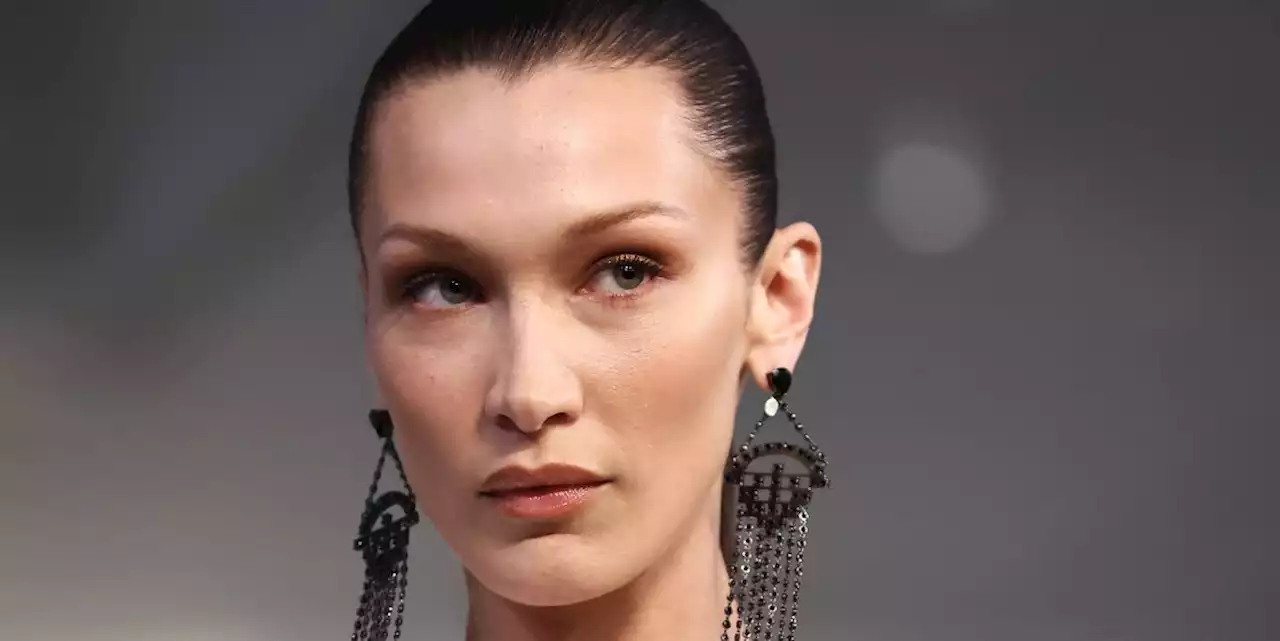 Bella Hadid Pairs a Modern Corset with Wide-Leg Pants in Rome