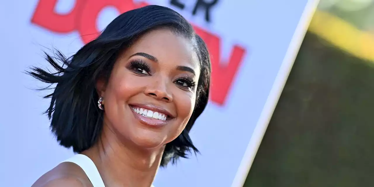 Gabrielle Union's Sleek Suit Includes a Crossover Halter Top and Bermuda Shorts