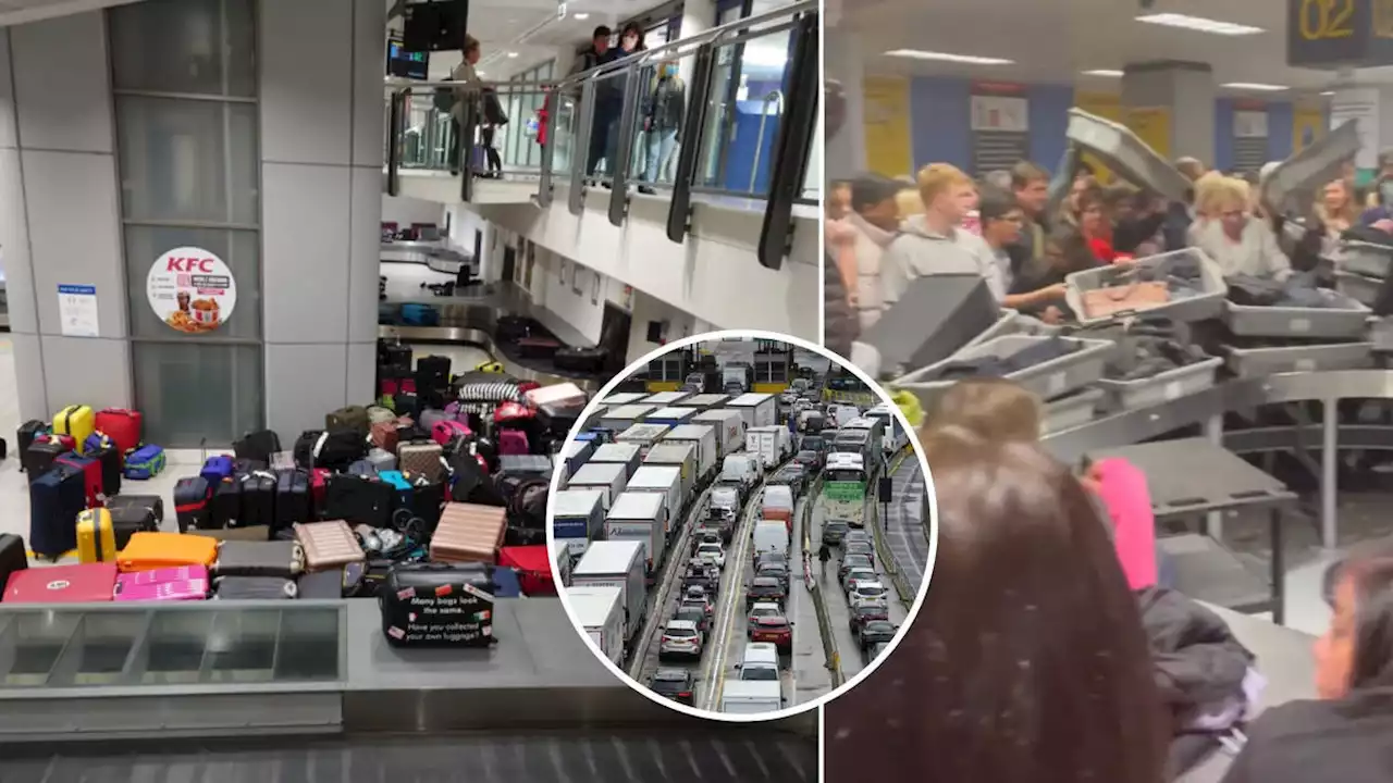 Huge queues at Manchester Airport and Heathrow terminal 'near capacity' in Easter break chaos