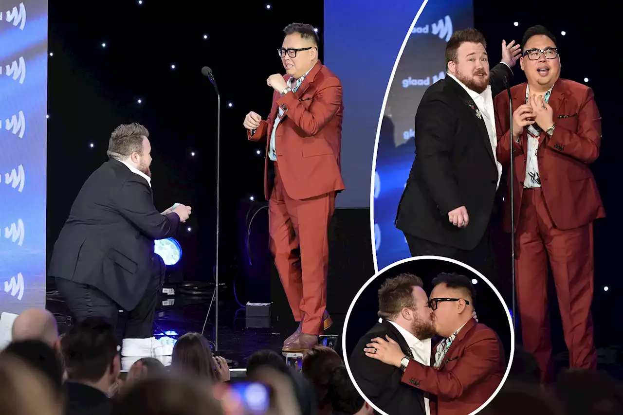 ‘Survivor’ star Zeke Smith proposes to Nico Santos at GLAAD Media Awards