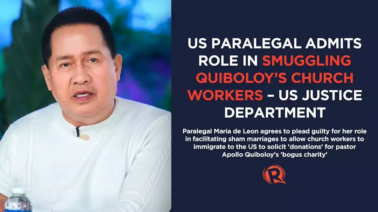 US paralegal admits role in smuggling Quiboloy's church workers – US justice department