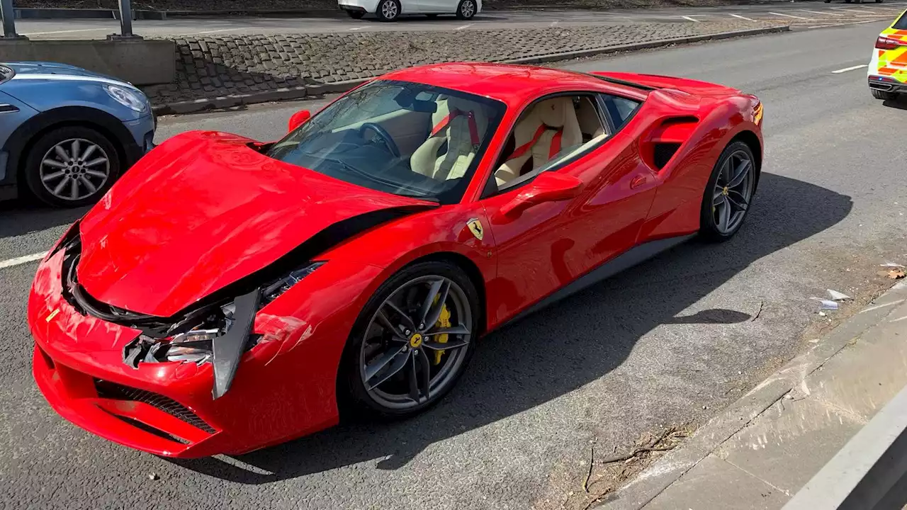 Derbyshire: Driver crashes new Ferrari after driving it less than two miles