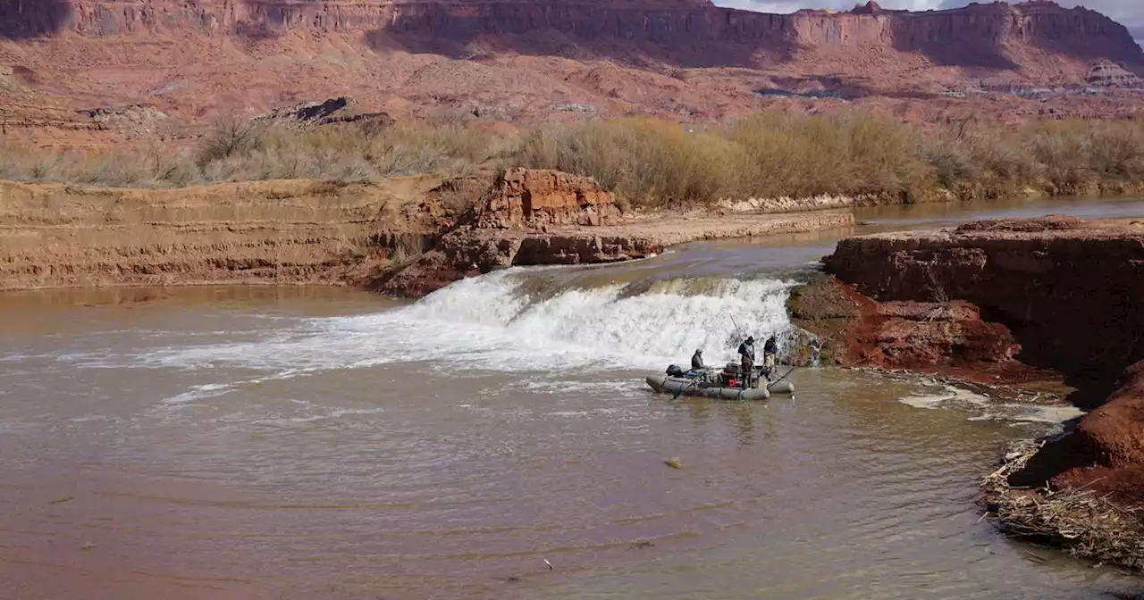 A waterfall could soon form on the Colorado River as Lake Powell drops