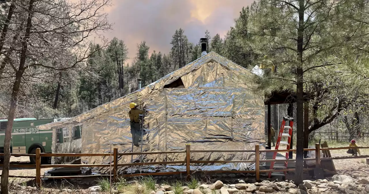 Historic Arizona landmark wrapped in 'foil' in effort to save it from wildfire