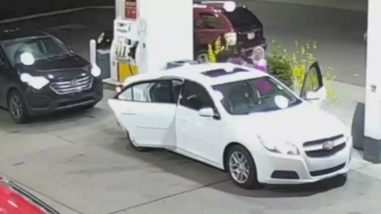 Caught on camera: Woman crashes car with infant inside, smashes vehicle with bat at gas station