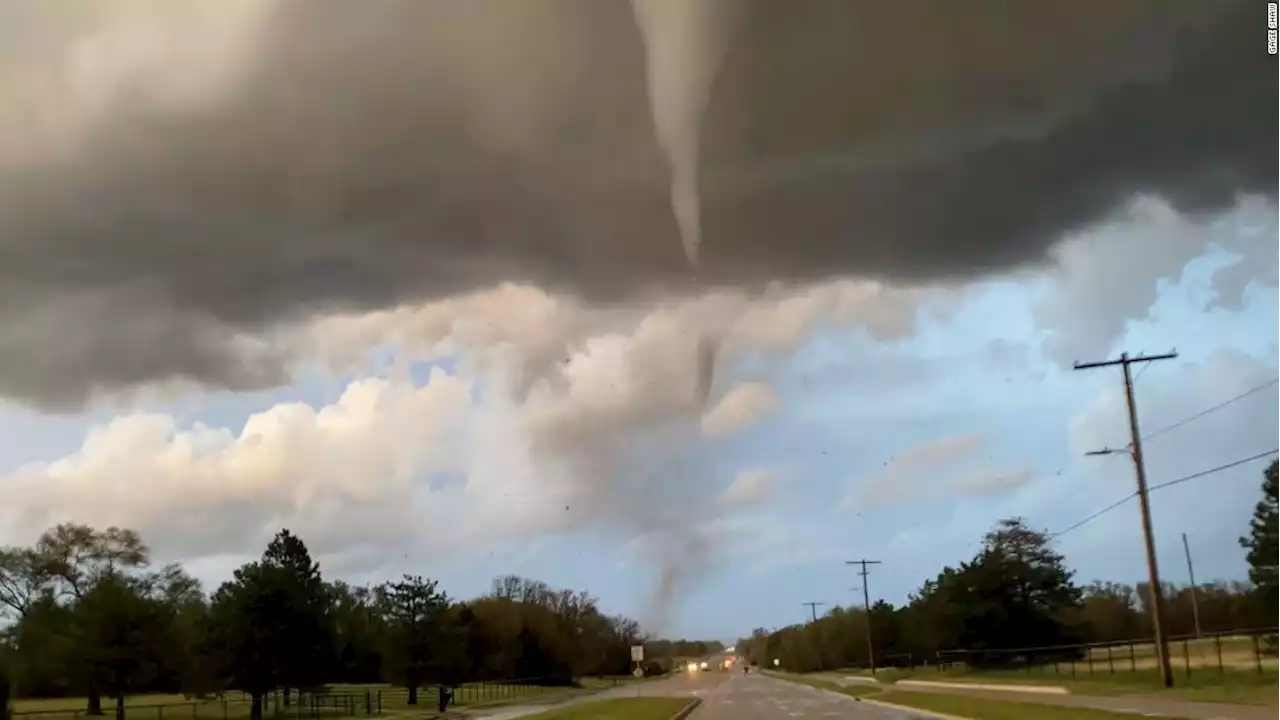 Dozens of buildings leveled after a powerful tornado tears through Wichita area