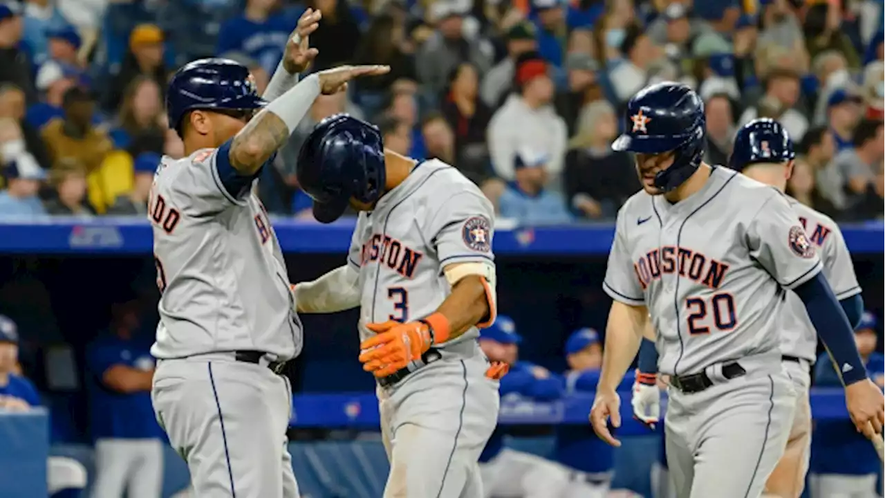 Pena and Alvarez's home runs in five-run sixth inning lead Astros past Blue Jays 11-7