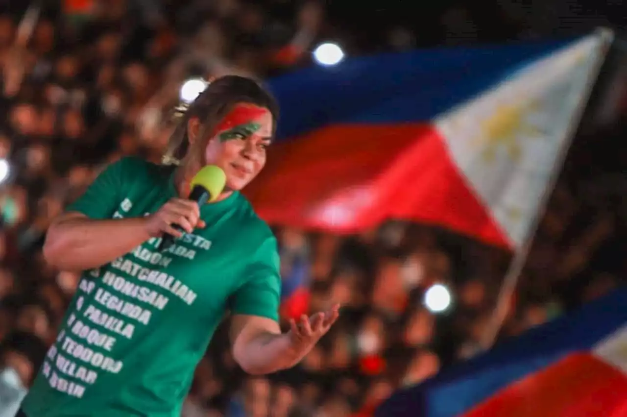 'War-painted' Sara emerges in Pampanga rally