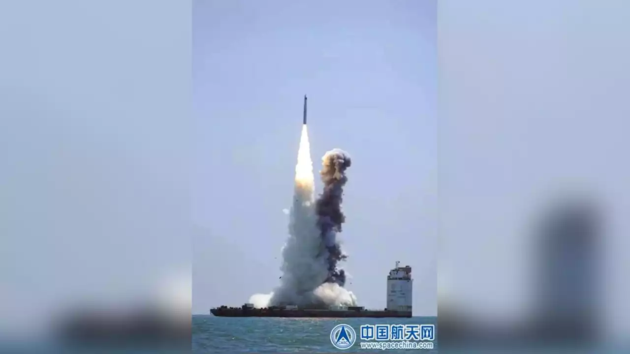 China just launched a rocket with 5 satellites to orbit from a platform at sea