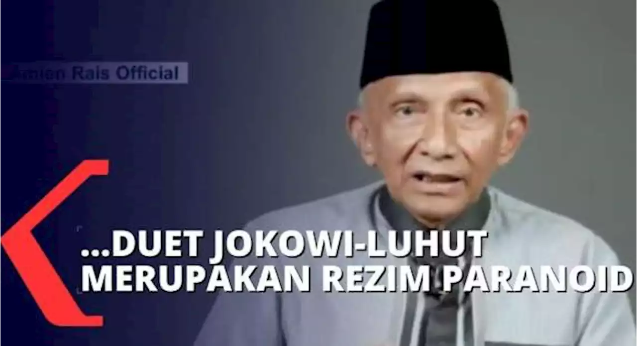 Kritik Keras Jokowi-Luhut, Amien Rais Ingatkan Masa Jabatan Harus Berakhir Oktober 2024