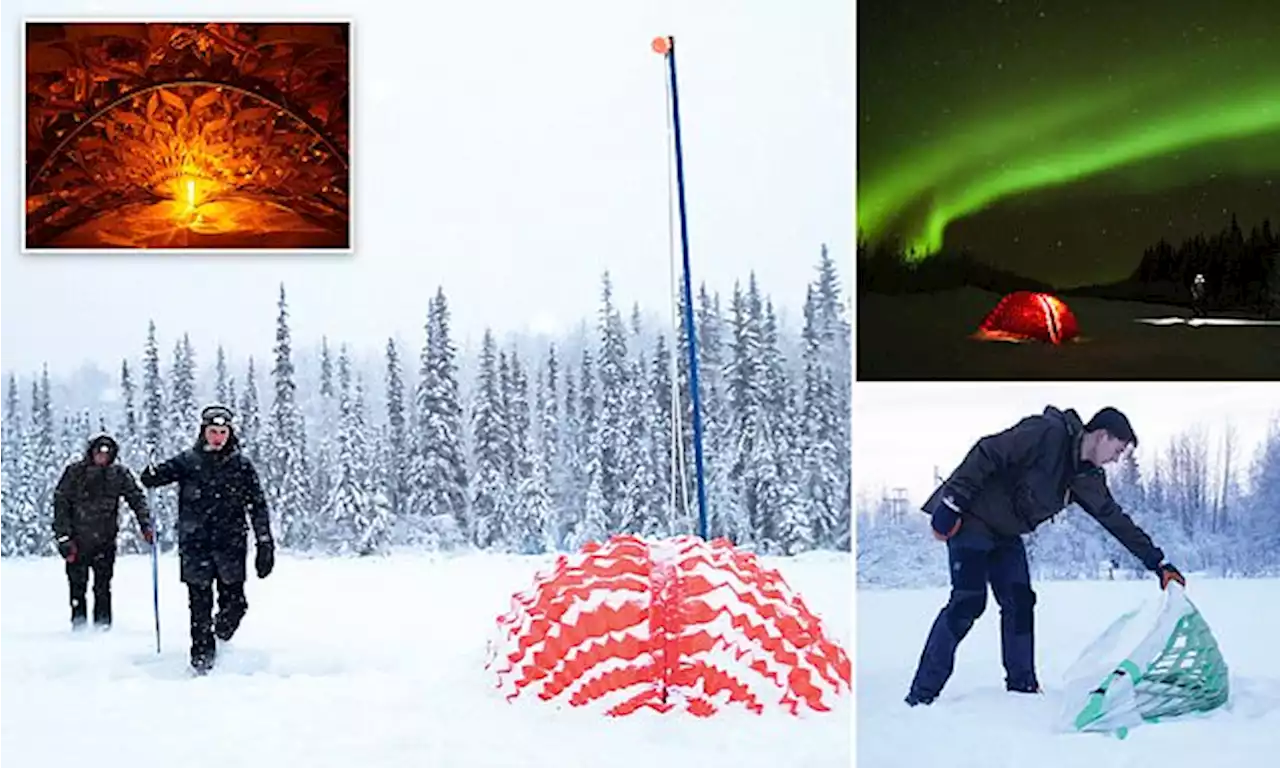 Pop-up igloo inspired by polar bears has an origami 'skin'