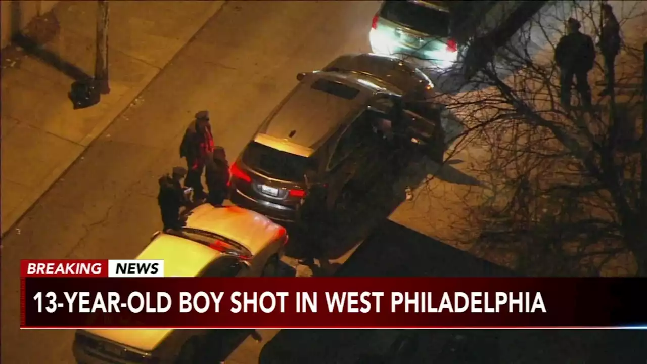 Police: 13-year-old shot in head while sitting inside vehicle in West Philadelphia