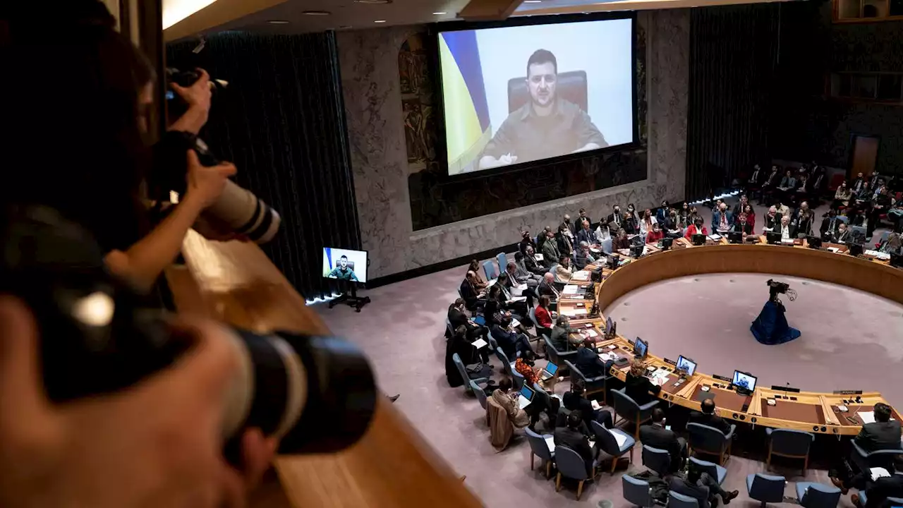 Zelenskyy at the UN accuses Russian military of war crimes