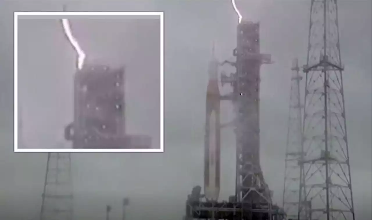 NASA ‘Mega Moon Rocket’ launch pad struck by lightning four times during ‘wet’ testing