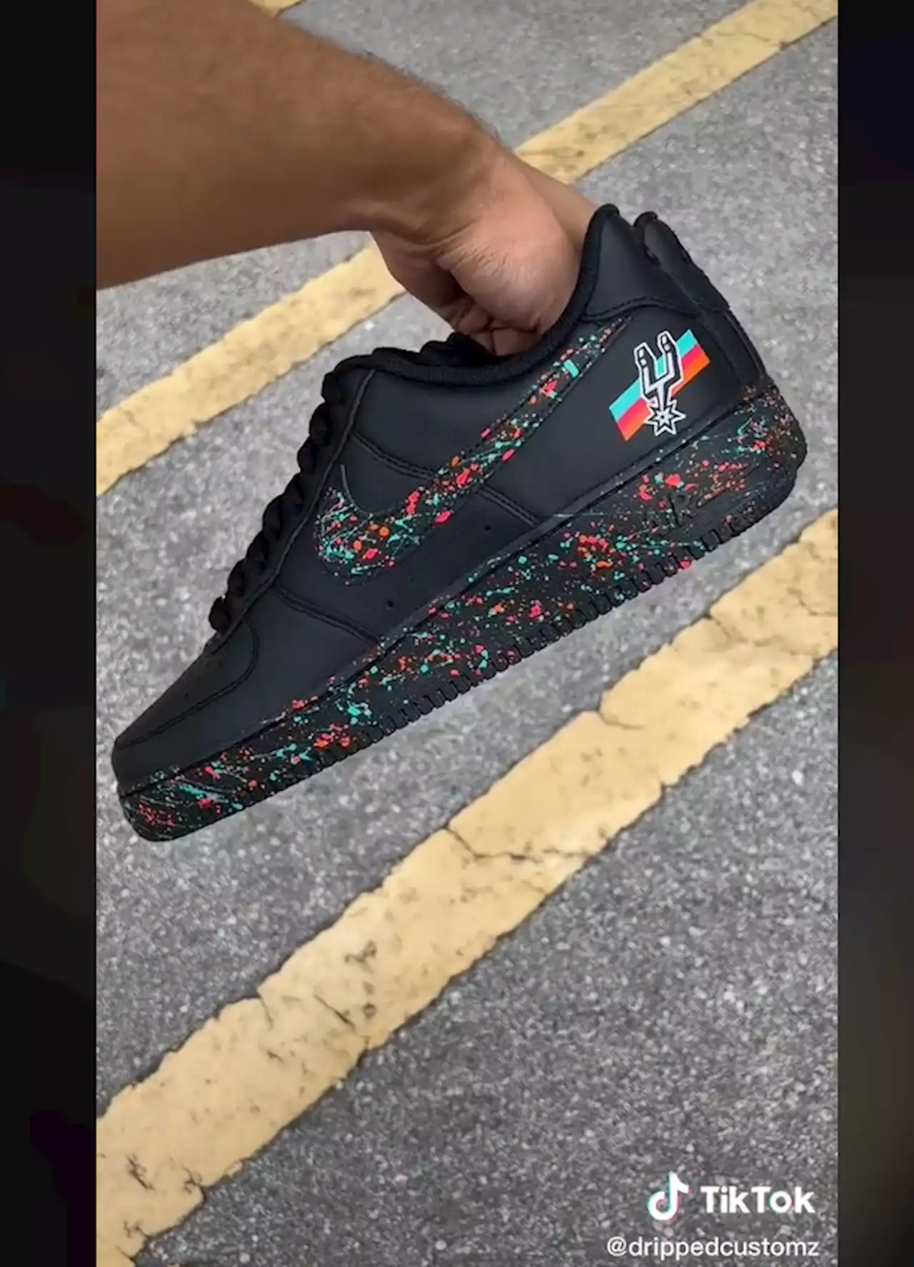 Watch: TikTok user transforms Nikes into sneakers inspired by Fiesta and the Spurs