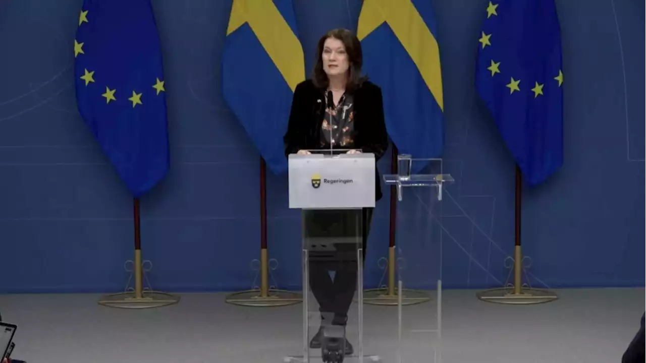 Utrikesminister Ann Linde håller pressträff