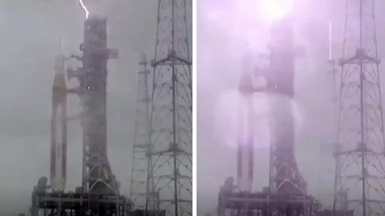 Lightning struck Artemis I mission’s megarocket launch pad during tests