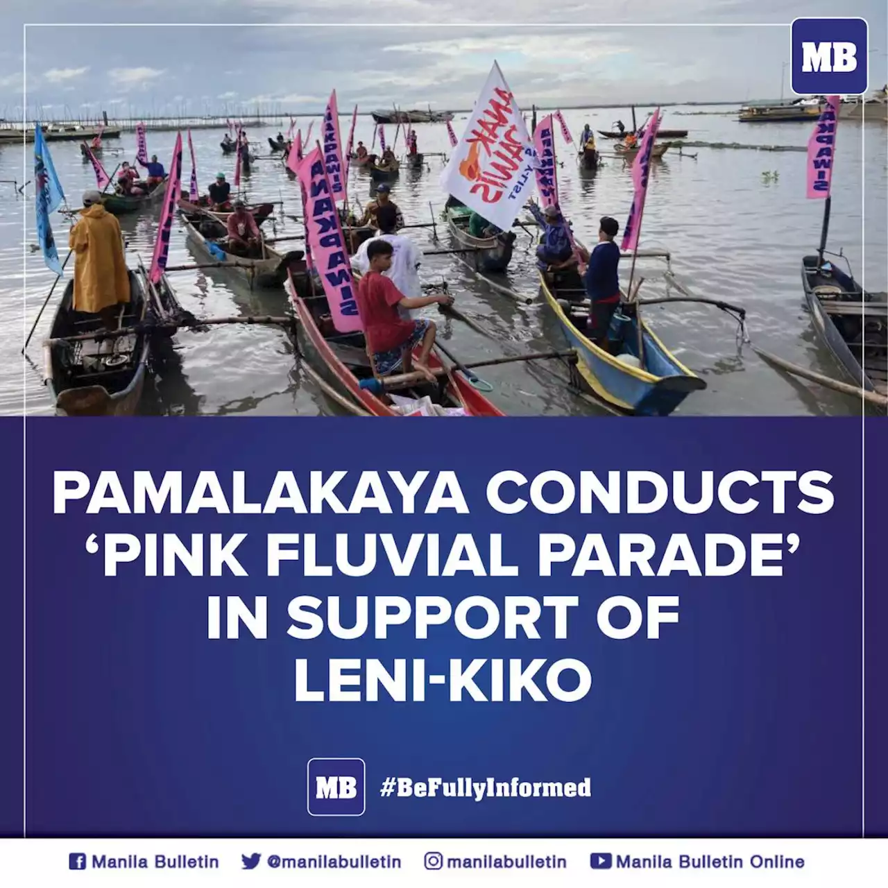 Pamalakaya conducts ‘Pink Fluvial Parade’ in support of Leni-Kiko