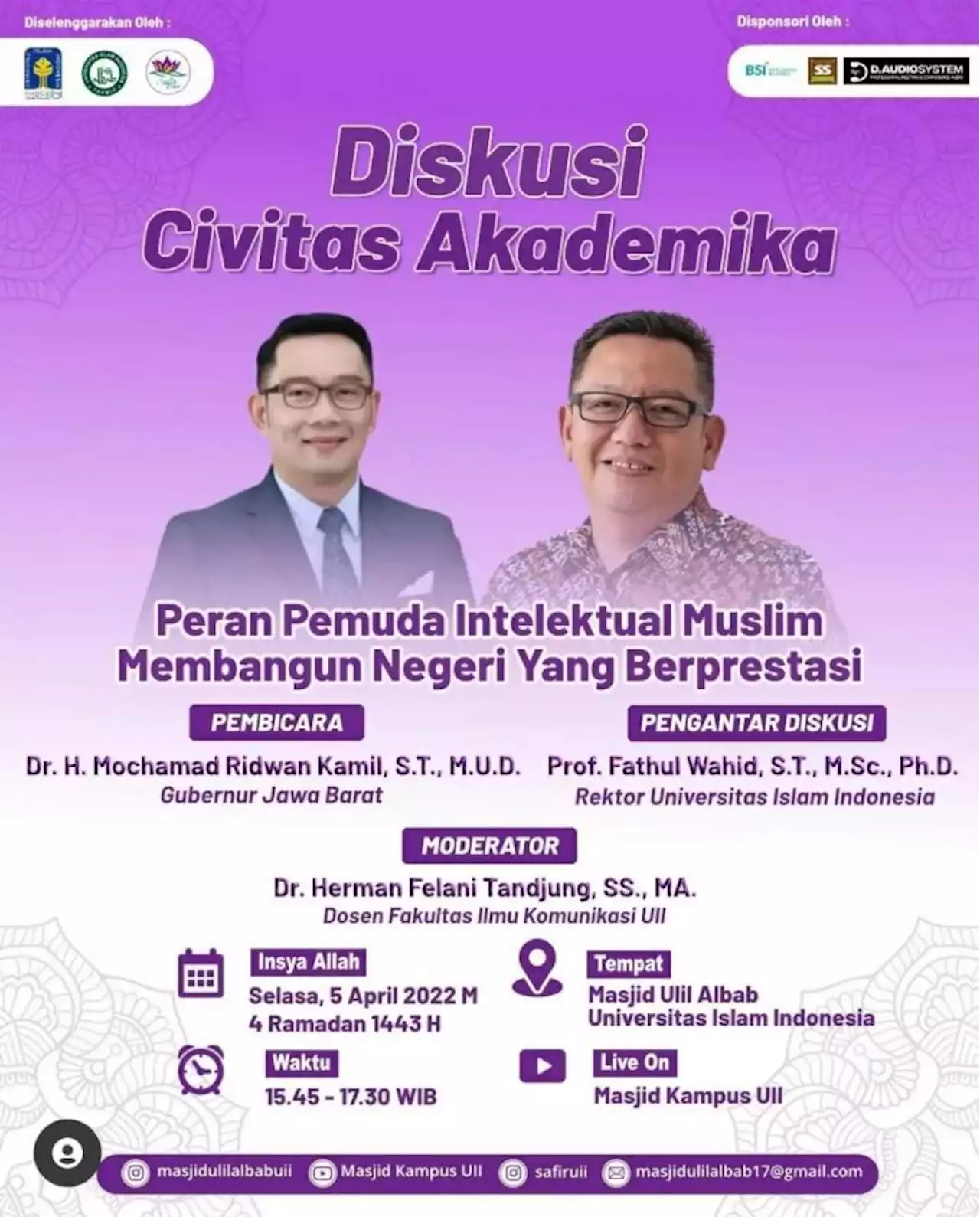 Ridwan Kamil Ajak Generasi Muda Wujudkan Indonesia Emas 2045 |Republika Online