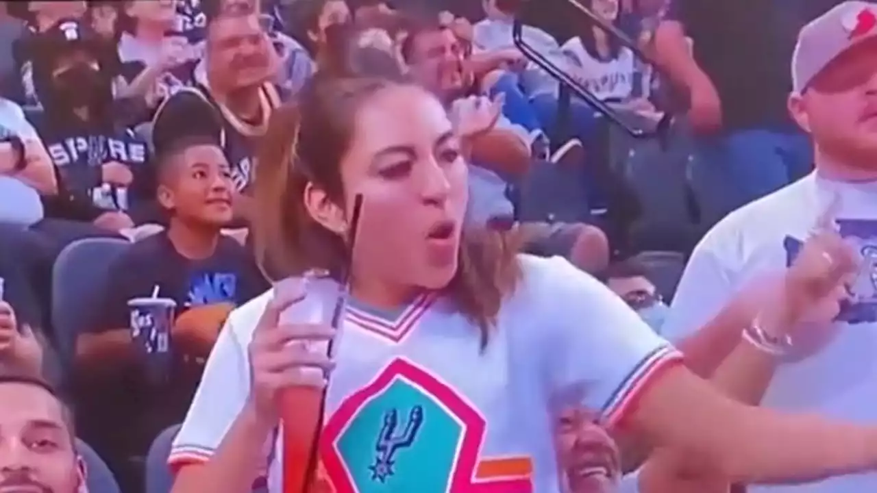 Spurs Fan Does Perfect Lip Sync Performance of 'Since U Been Gone' at Game