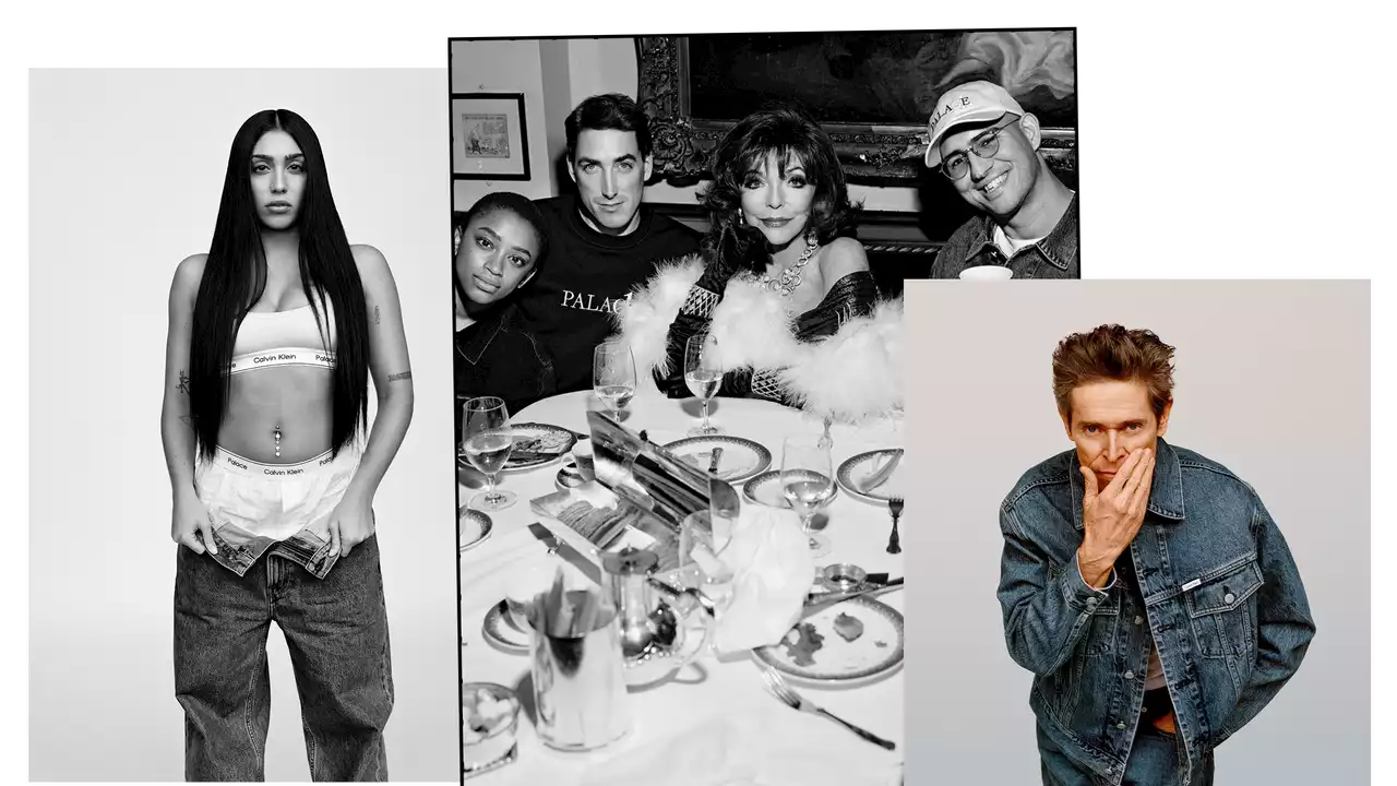 Willem Dafoe, Dame Joan Collins and Lourdes Leon Model Calvin Klein and Palace’s Collaboration