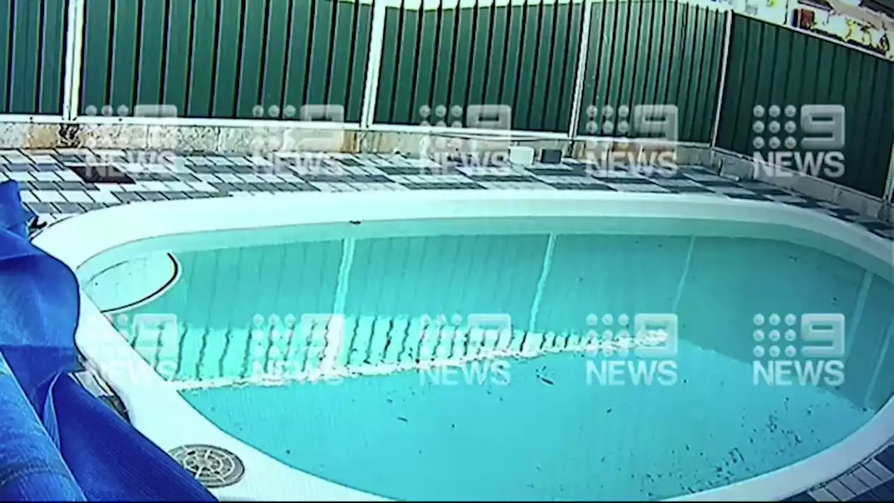 Moment Perth woman ploughs through fence of home into pool