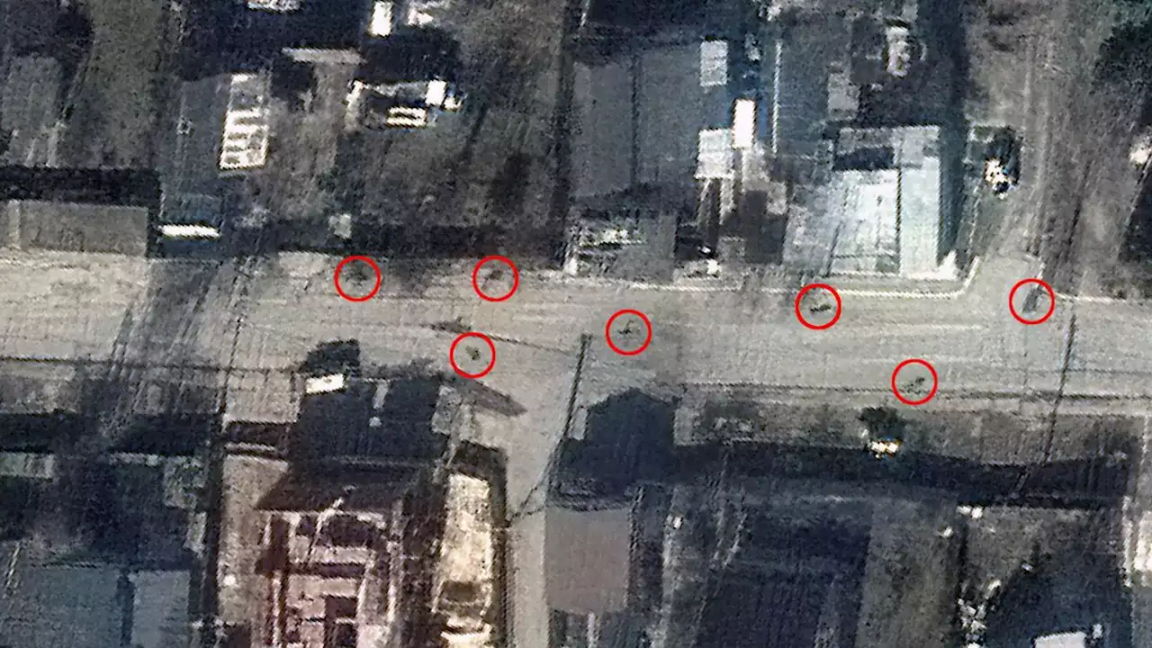 Chilling satellite images show bodies in Bucha streets - proving Russia is lying