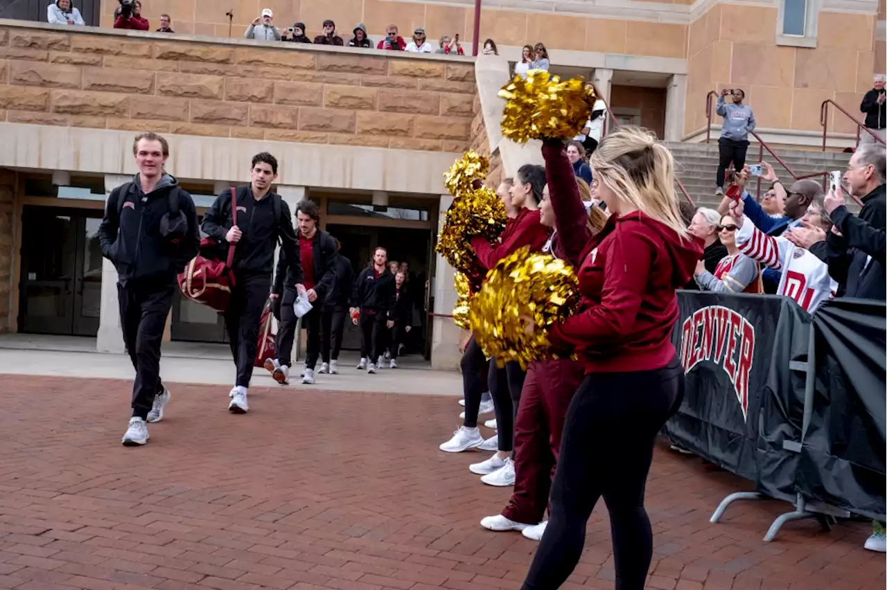 PHOTOS: University of Denver Pioneers men’s hockey team heads to Frozen Four