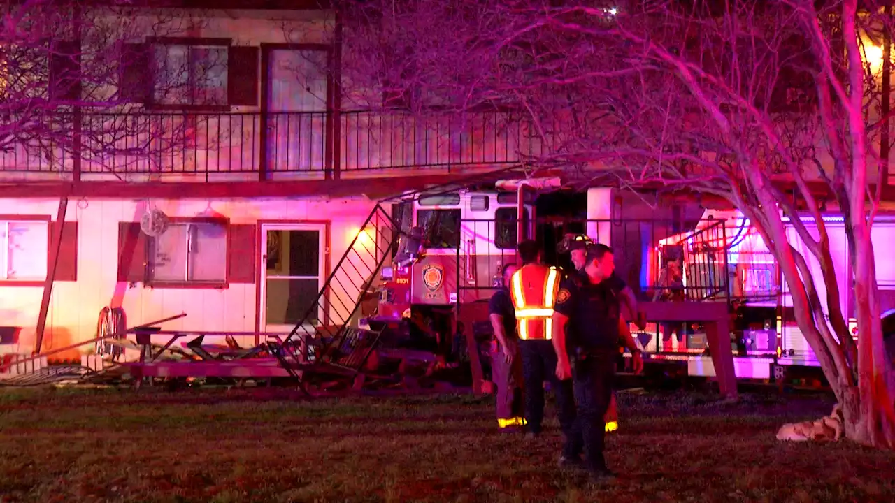 'Absolutely totaled': Crash sends fire truck careening into apartment building near St. Mary's University