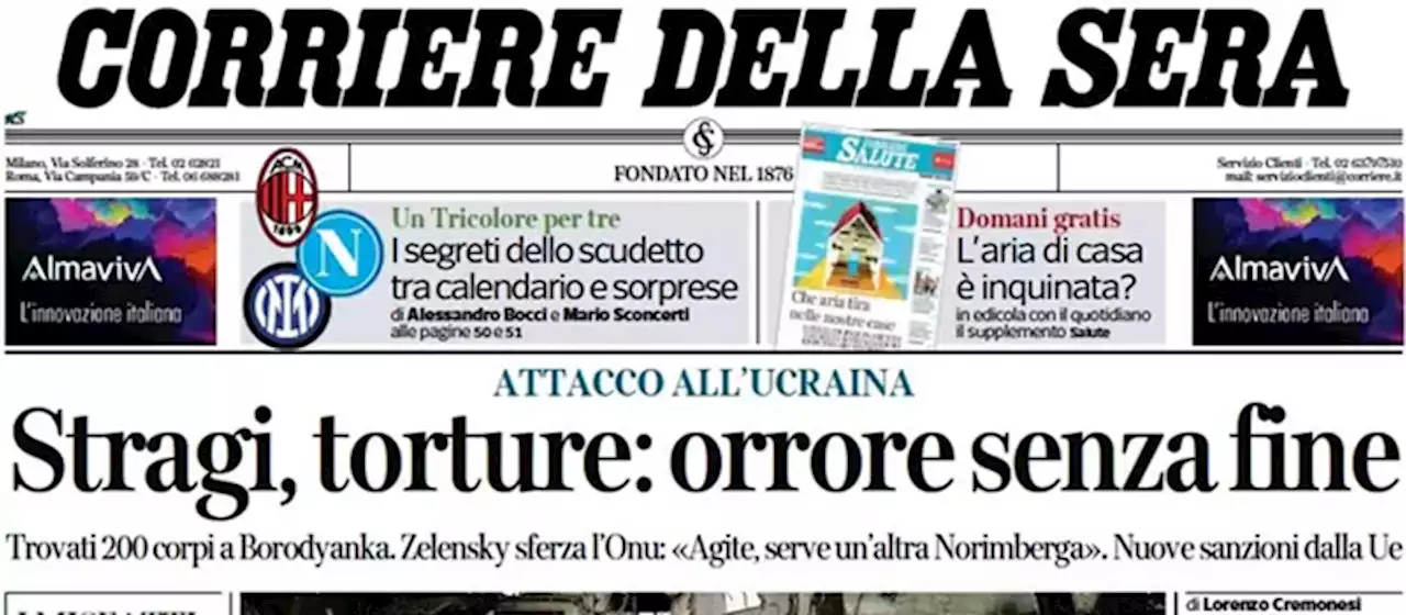 Le prime pagine di oggi - Il Post