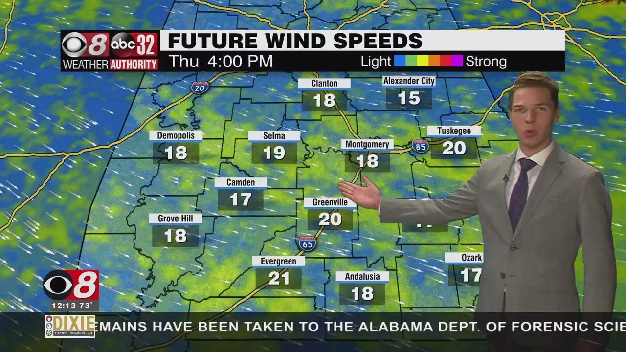 Cooler, Breezy With Sunshine For The Rest Of The Week - Alabama News