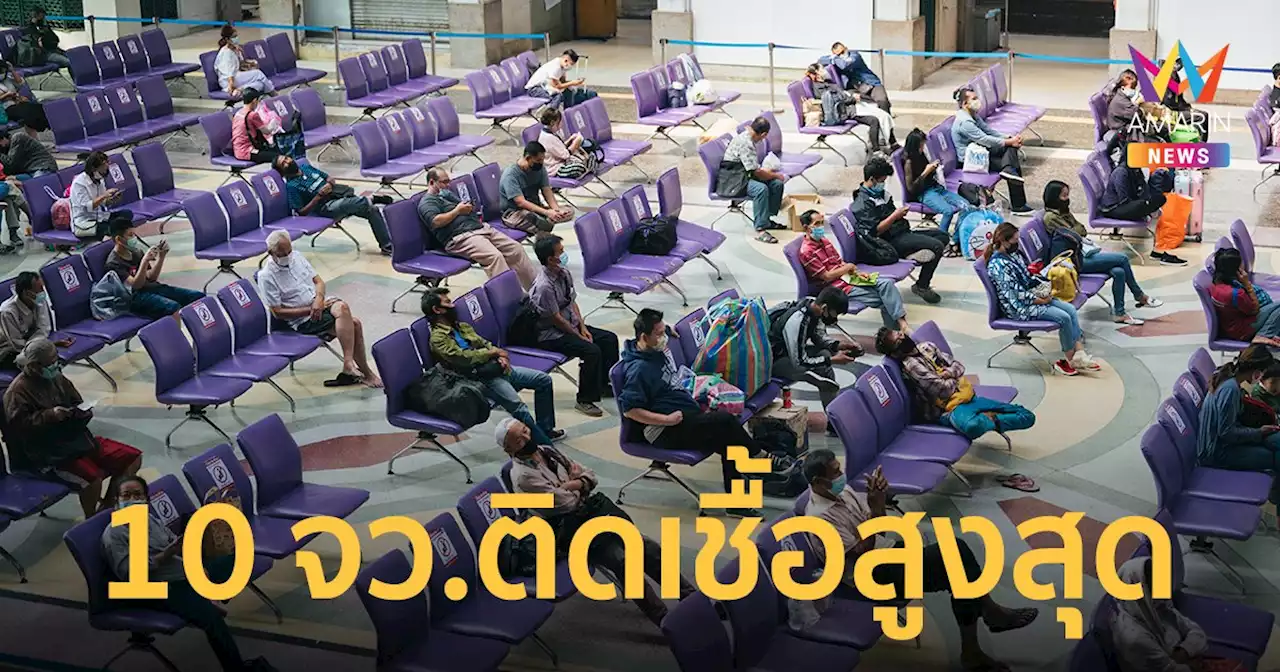 10 จังหวัดติดเชื้อรายใหม่สูงสุด ประจำวันที่ 7 เม.ย.65