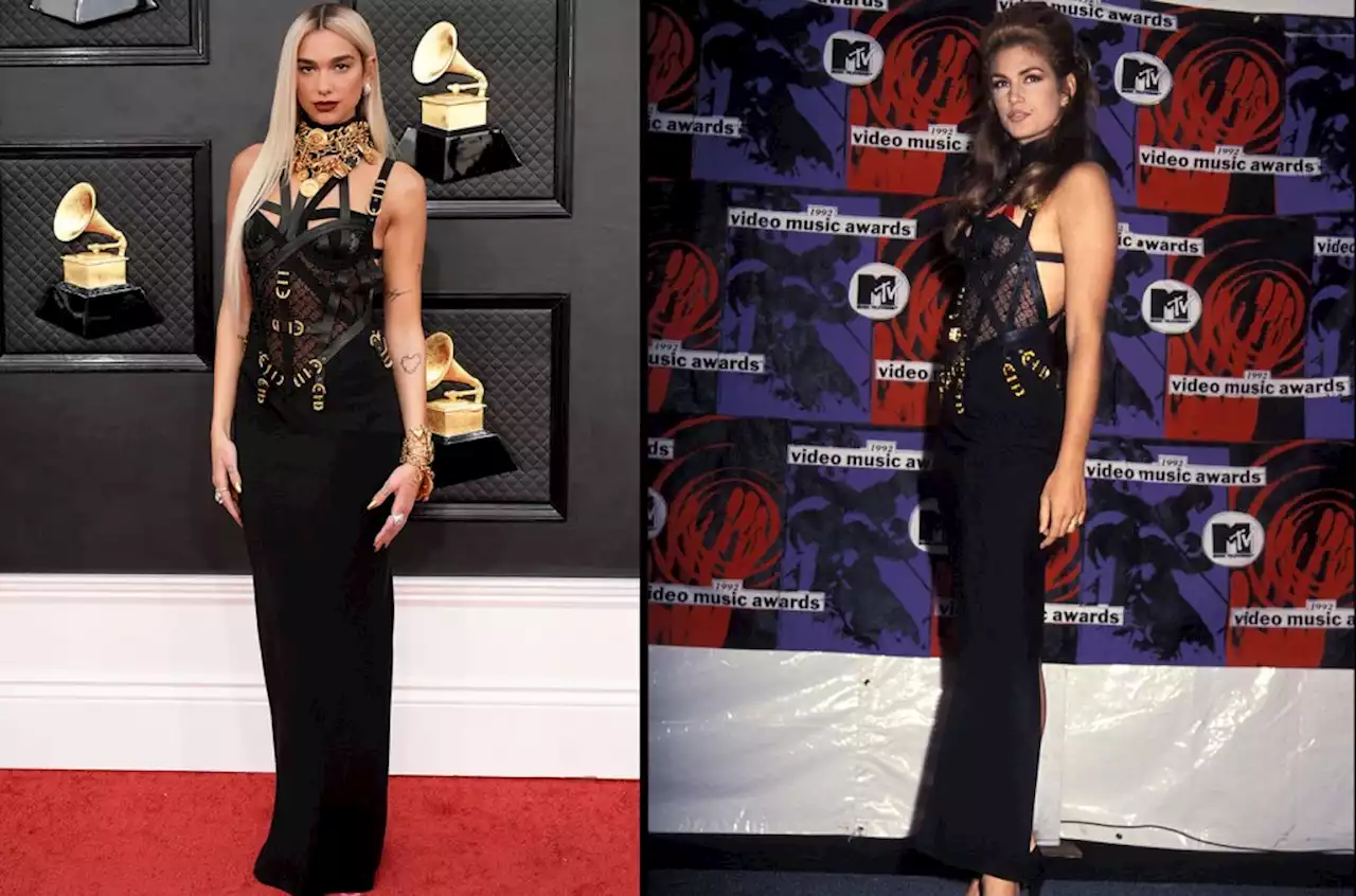 Dua Lipa & Cindy Crawford Are Twinning in Versace, 30 Years Apart