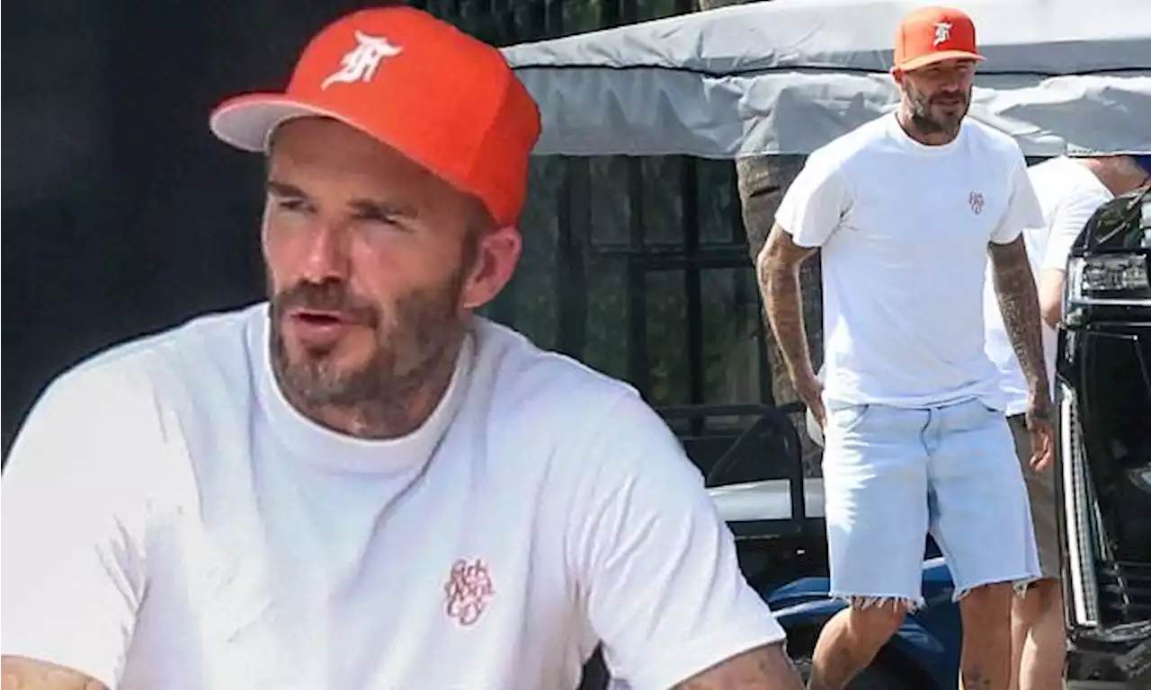 David Beckham lounges on £5million superyacht in Miami