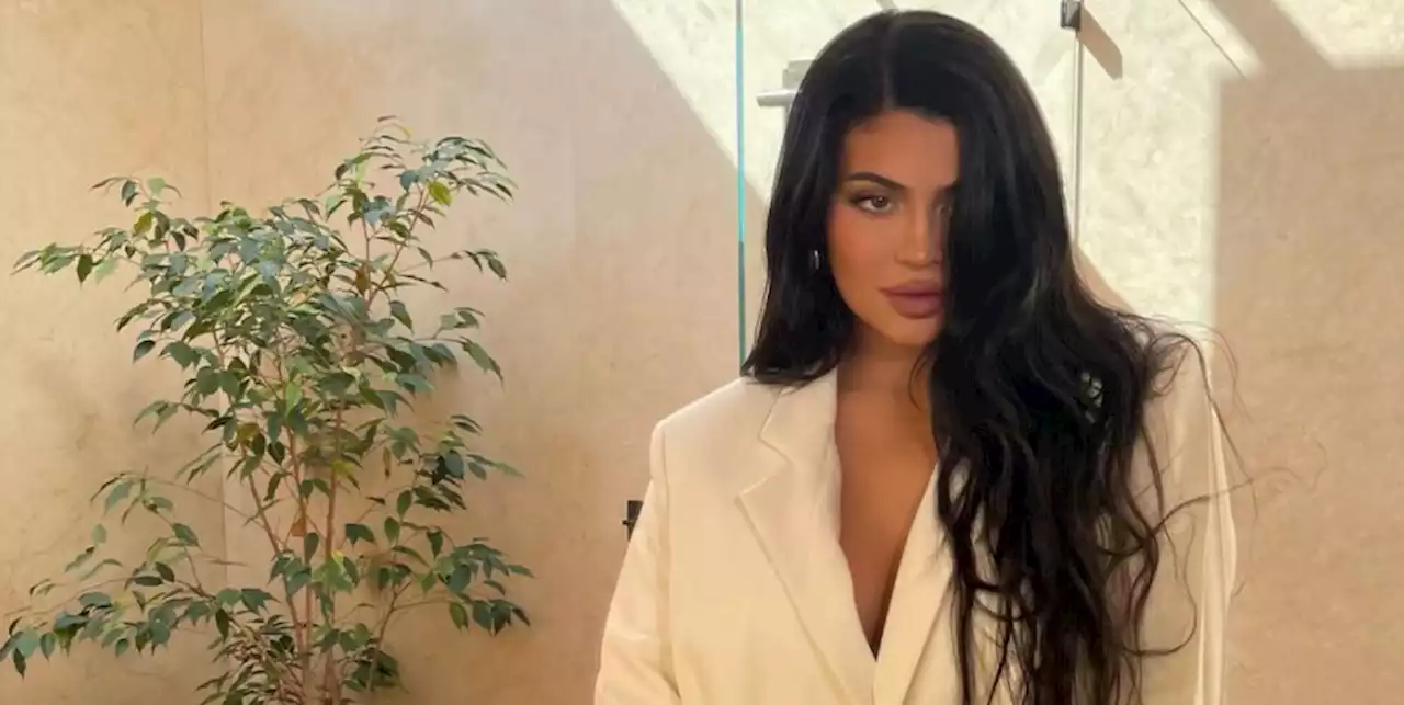 Kylie Jenner Suits Up in Sheer Pants and No Shirt