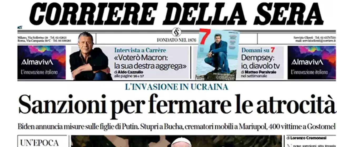 Le prime pagine di oggi - Il Post