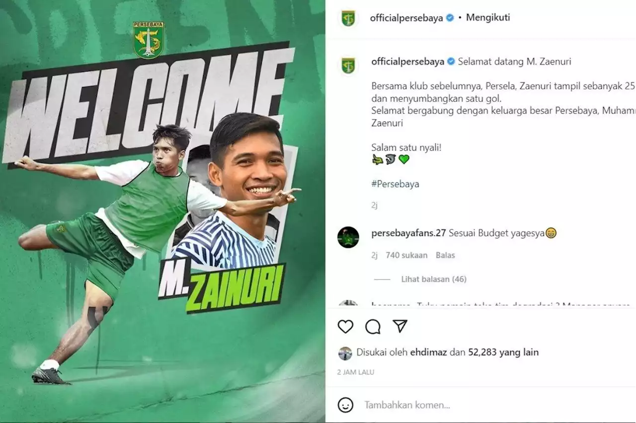 Umumkan Eks Kapten Persela, Persebaya Memunguti Pemain Tim Degradasi?