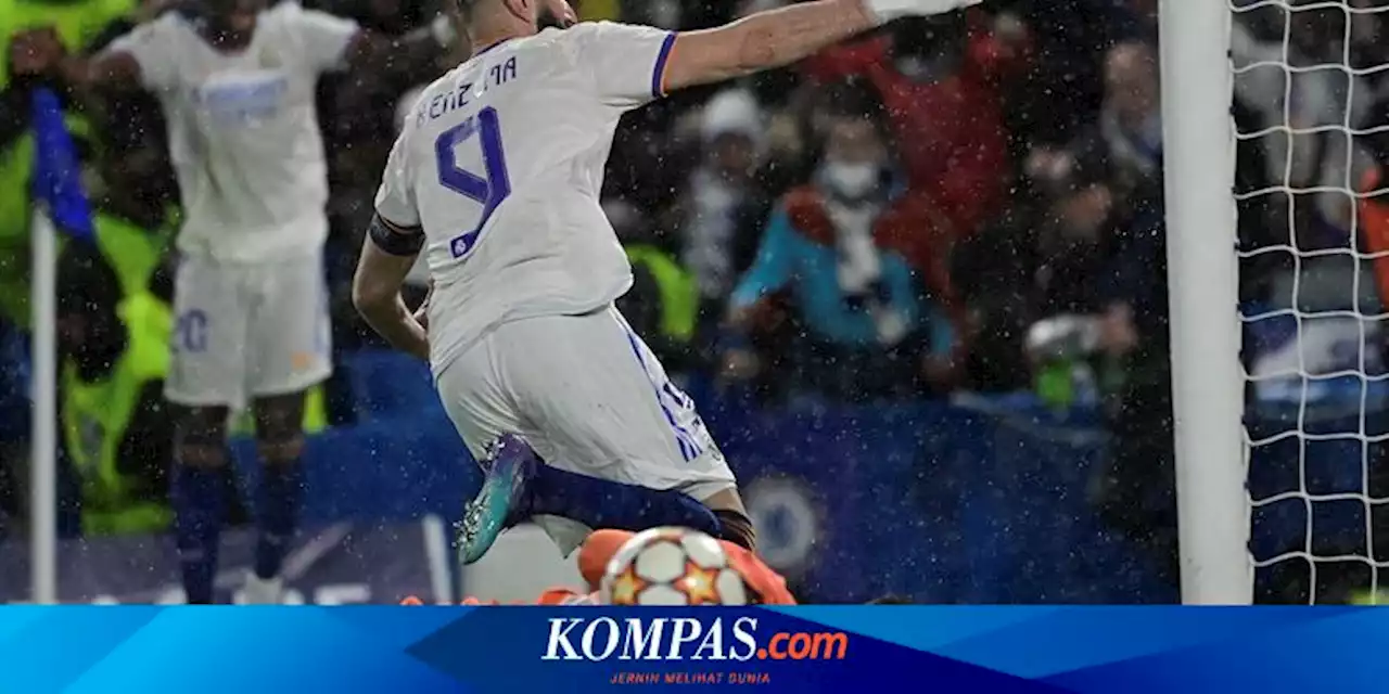 Chelsea Vs Real Madrid 1-3, Hattrick Beruntun Karim Benzema di Liga Champions Ciptakan Sejarah