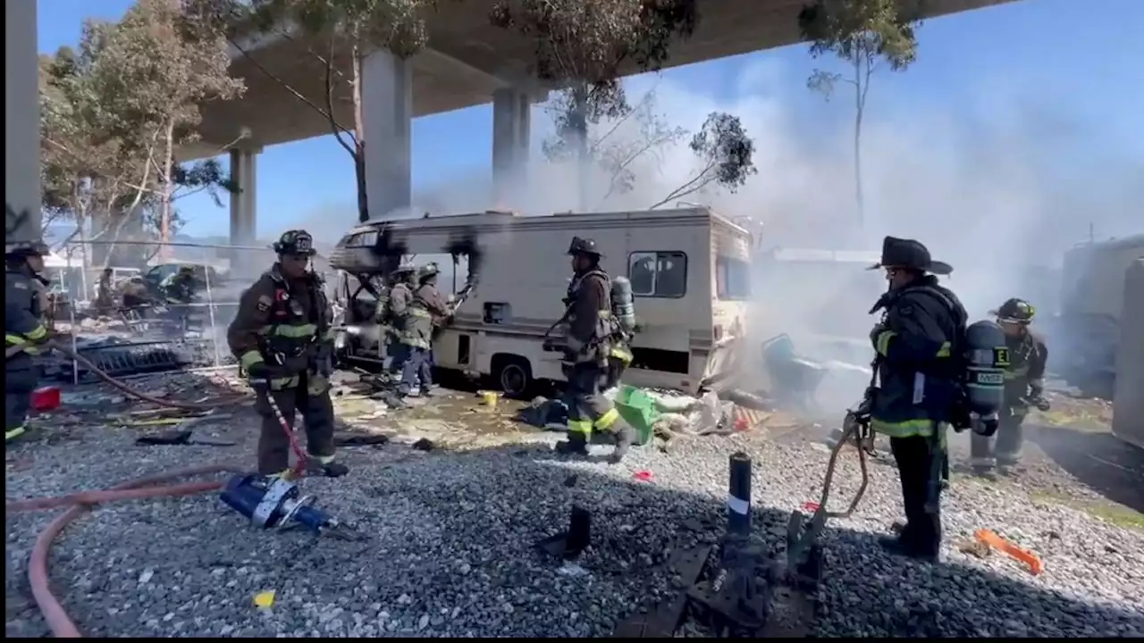 UPDATE: Deadly RV Fire Prompts Caltrans Plan to Clear West Oakland Encampment