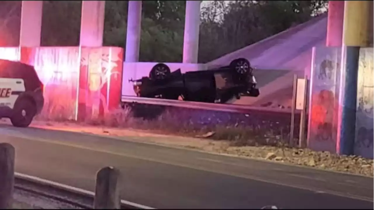 Police investigating what caused pickup to fly off elevated South Side roadway