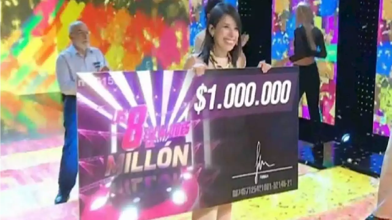 Final feliz: Romina, con esclerosis múltiple, ganó el millón en Los 8 escalones y emocionó a todos