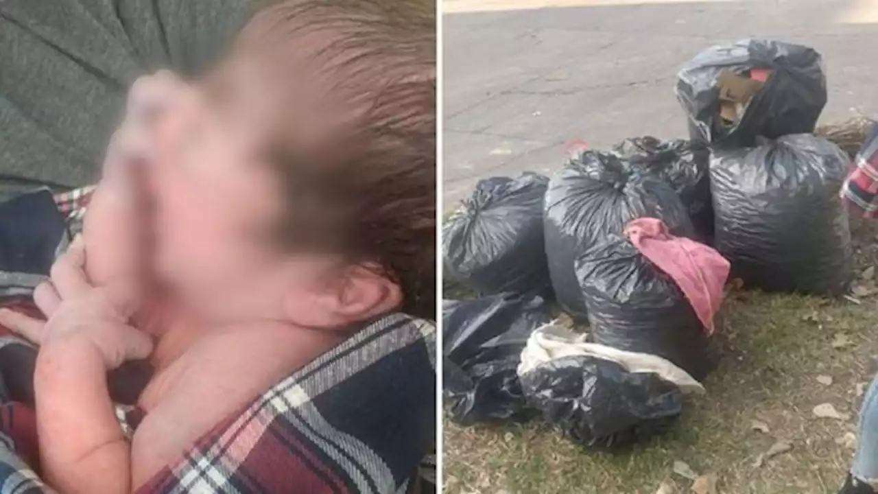 Hallaron a una beba recién nacida abandonada entre bolsas de basura en Morón