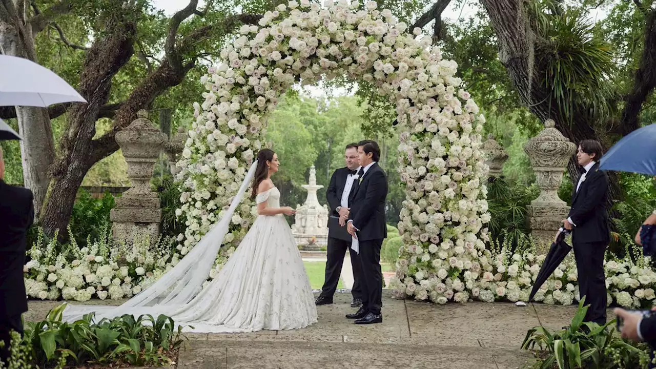 Stylist Micaela Erlanger Wore Custom Prada for Her Wedding at Miami’s Vizcaya Museum and Gardens