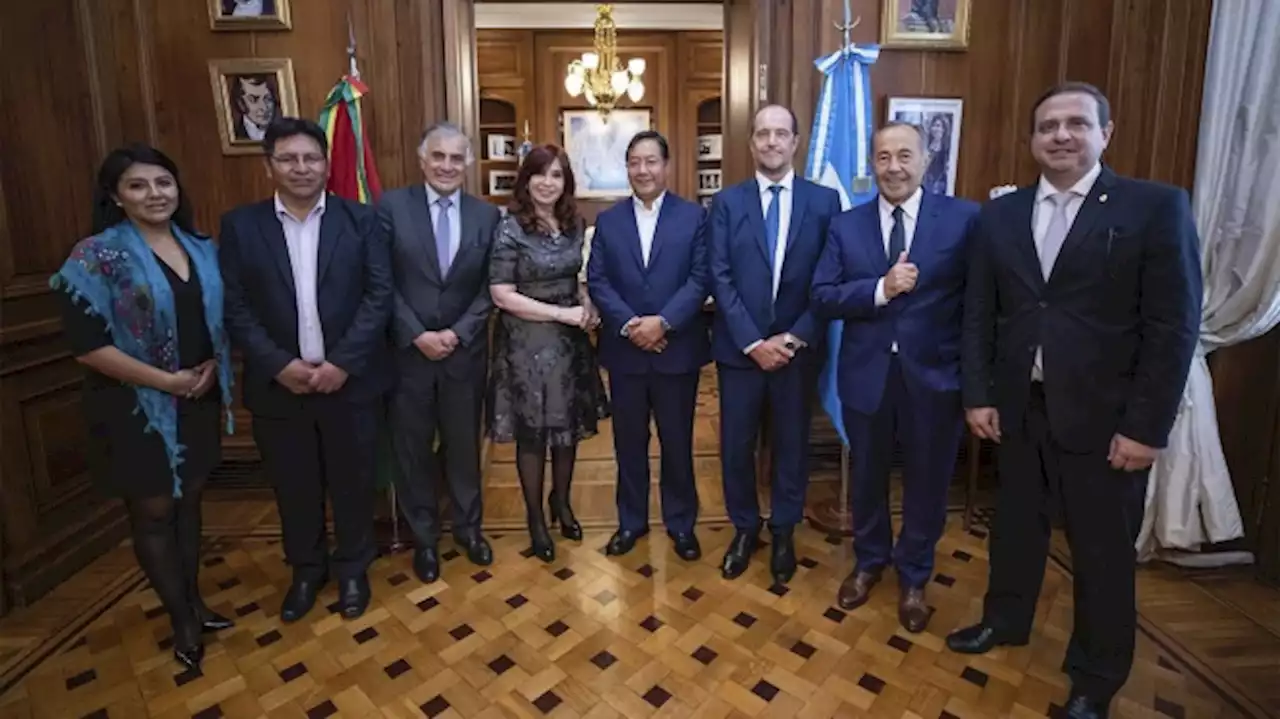 Cristina Kirchner recibió en el Senado a Luis Arce y su comitiva